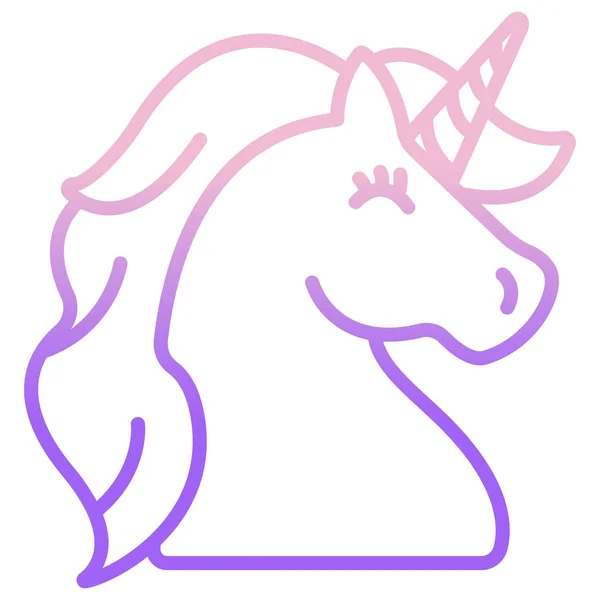 Icône Web Licorne Illustration Vectorielle Simple — Image vectorielle