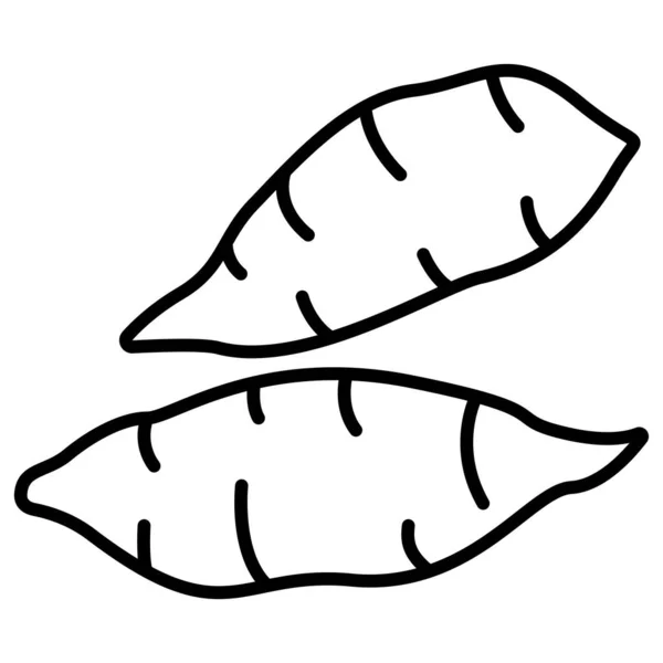Ícone Batatas Isolado Fundo Branco Ilustração Vetorial —  Vetores de Stock