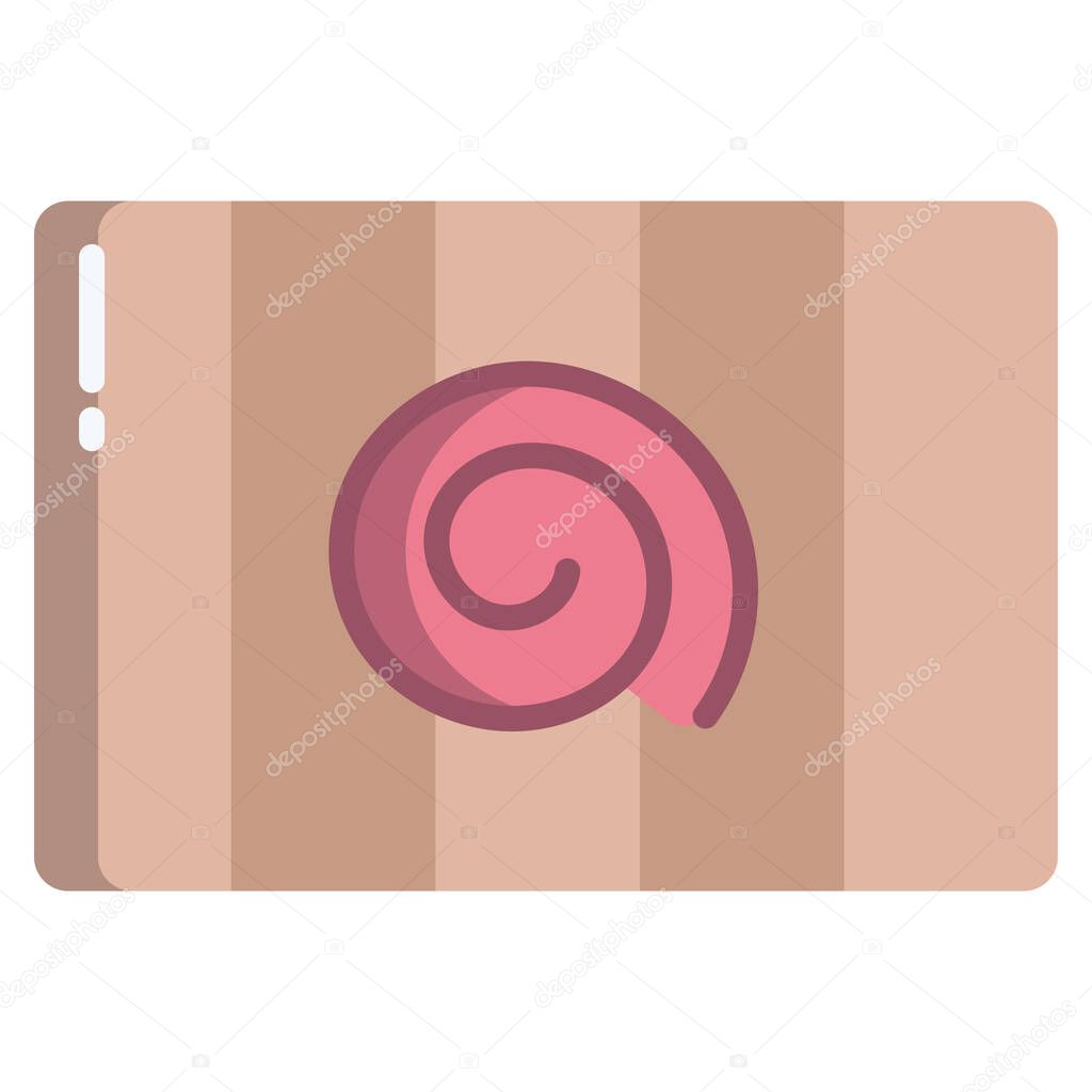 simple vector icon, illustration of Boerewors sausage