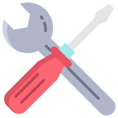 Beyaz arkaplanda basit vektör servis simgesi