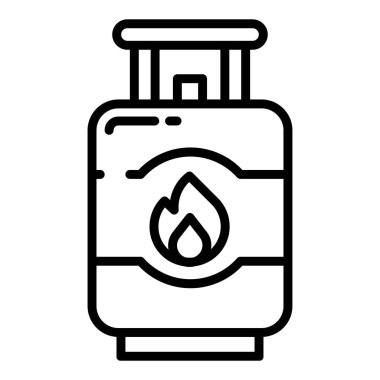 Gaz şişesinin basit vektör simgesi