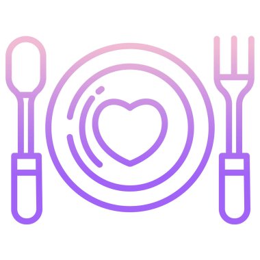 yiyecek ikonu vektör illüstrasyonu 