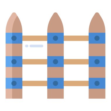 Çit. Web simgesi basit illüstrasyon