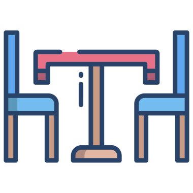 Yemek Masası simge vektör çizim