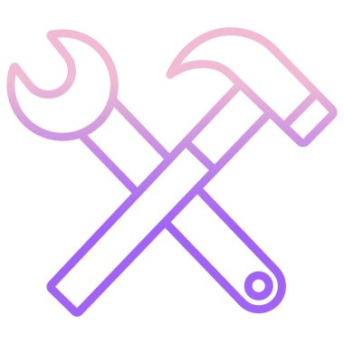 Araçlar basit simgesi, vektör çizim