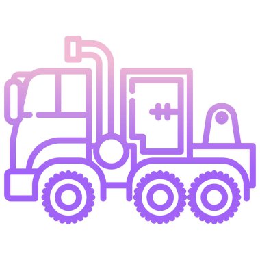 kamyon web simgesi basit illüstrasyon