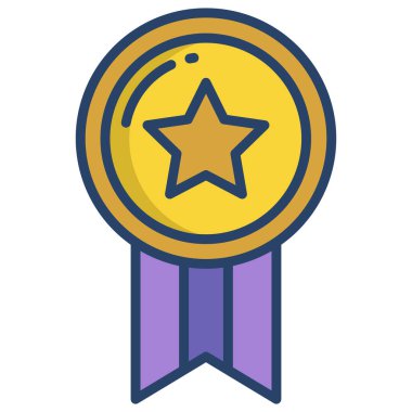 Madalya. Web simgesi basit illüstrasyon