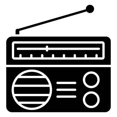 Radyo. Web simgesi basit illüstrasyon 