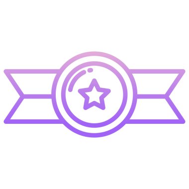 Basit vektör simgesi, madalya illüstrasyonu