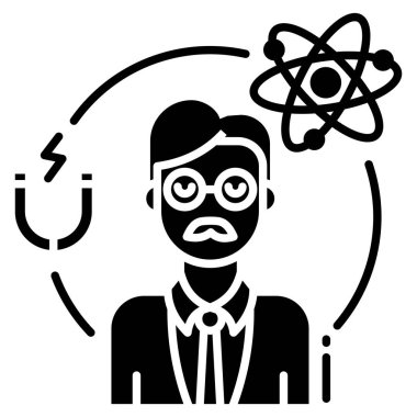 Bilim adamı. Web simgesi basit tasarım