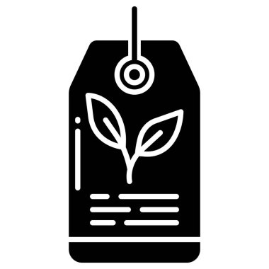 Beyaz arkaplanda basit vektör simgesini etiketle