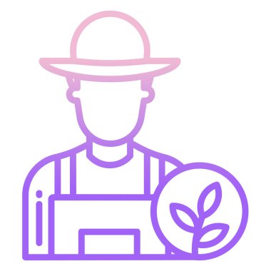 çiftçi ikonu vektör illüstrasyonu 