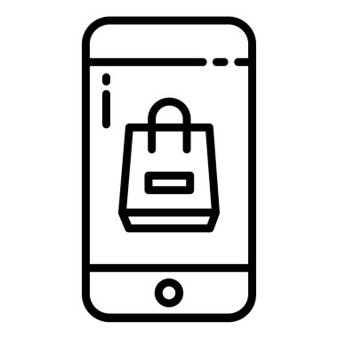  çanta web simgesi basit illüstrasyon