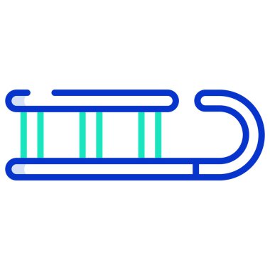 Beyaz arkaplanda basit Kızak simgesi