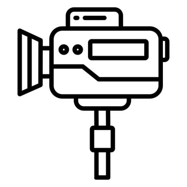 Kapalı devre kamera simgesi. taslak el kurutma vektör resimleme sembolü