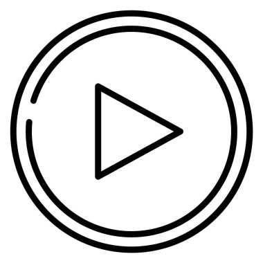 Oynat düğmesi. Basit illüstrasyon