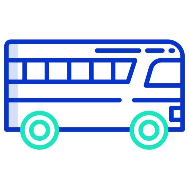 Otobüs. Web simgesi basit illüstrasyon