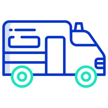 Basit vektör simgesi, Ambulans illüstrasyonu