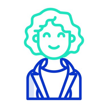 Basit vektör simgesi, kadın illüstrasyonu