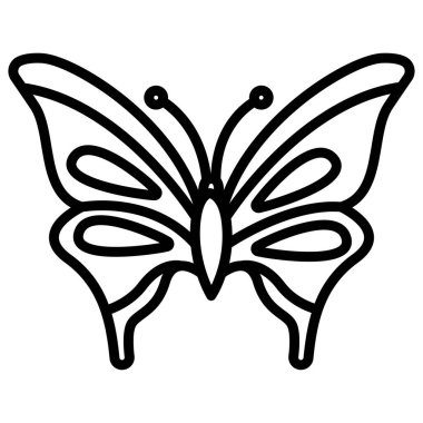 Kelebek. Web simgesi basit illüstrasyon