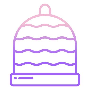 Noel şapkası simgesi vektör illüstrasyonu