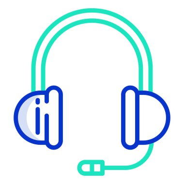 kulaklıklar web simgesi, vektör illüstrasyonu 