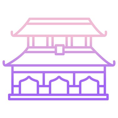 Modern yapı simgesinin vektör illüstrasyonu