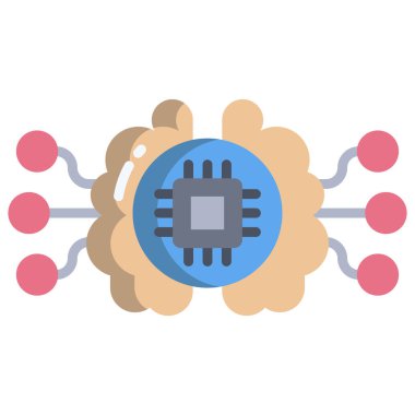 İşlemci. Web simgesi basit illüstrasyon