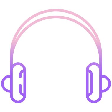 kulaklıklar web simgesi, vektör illüstrasyonu 