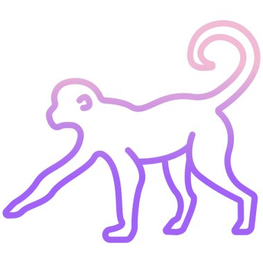 Maymun, web simgesi vektör illüstrasyonu