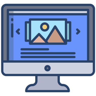 Web simgesi basit vektör illüstrasyonu