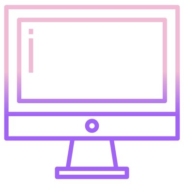 Bilgisayar. Web simgesi basit illüstrasyon