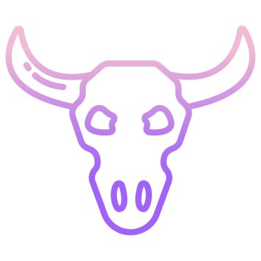 Basit vektör simgesi, Hayvan Kafatası 'nın çizimi