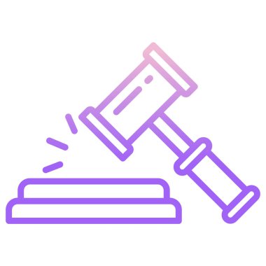 Basit vektör simgesi, Açık Artırmanın illüstrasyonu