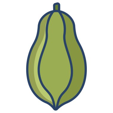 Papaya meyvesinin vektör sanatı çizimi 