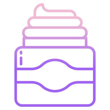 Basit vektör simgesi, nemlendirici kremin çizimi