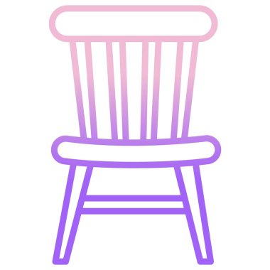 Sandalye. Web simgesi basit illüstrasyon