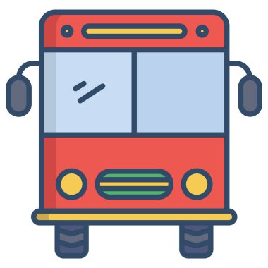 Otobüs. Web simgesi basit illüstrasyon