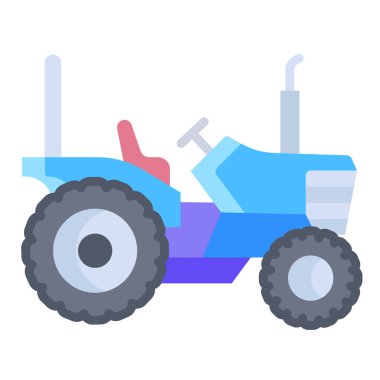 Traktör web simgesi, vektör çizim 
