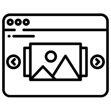 İnternet sitesi. Web simgesi basit illüstrasyon