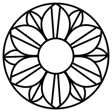 soyut çiçek süsleme, vektör çizim 