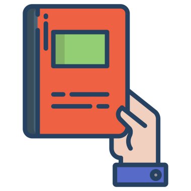 Kitap. Web simgesi basit illüstrasyon