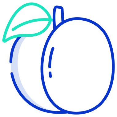 Kayısı, web simgesi basit illüstrasyon