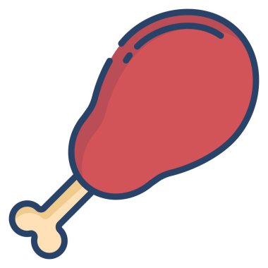 Tavuk. Web simgesi basit illüstrasyon