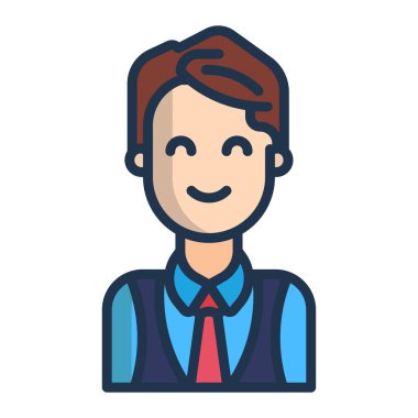 Man avatar karakter vektör çizimi tasarımı