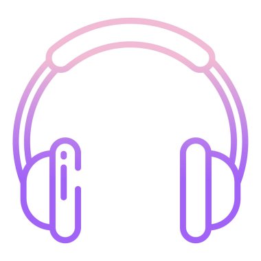 kulaklıklar web simgesi, vektör illüstrasyonu 