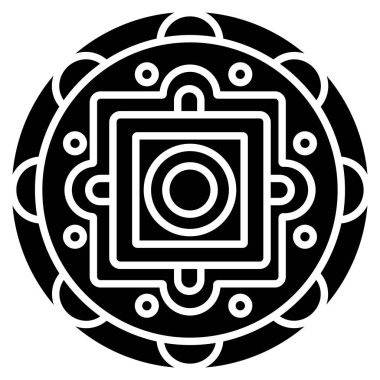 bir labirentin siyah beyaz vektör çizimi