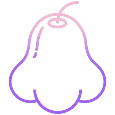 Şeftali. Web simgesi basit illüstrasyon