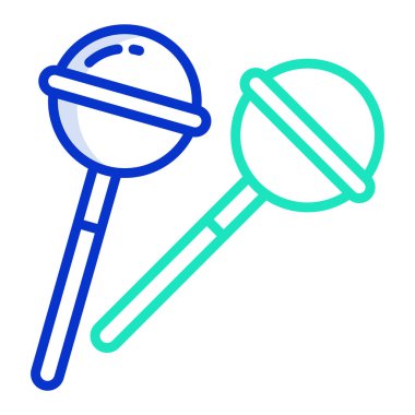 Beyaz arkaplanda lolipopun basit vektör simgesi  