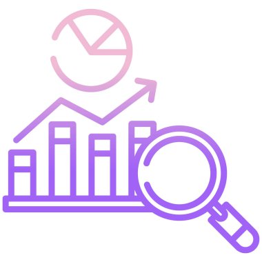 Analizler. Web simgesi basit illüstrasyon